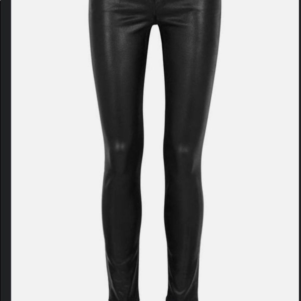 J Brand High Ride Skinny Coated Jean